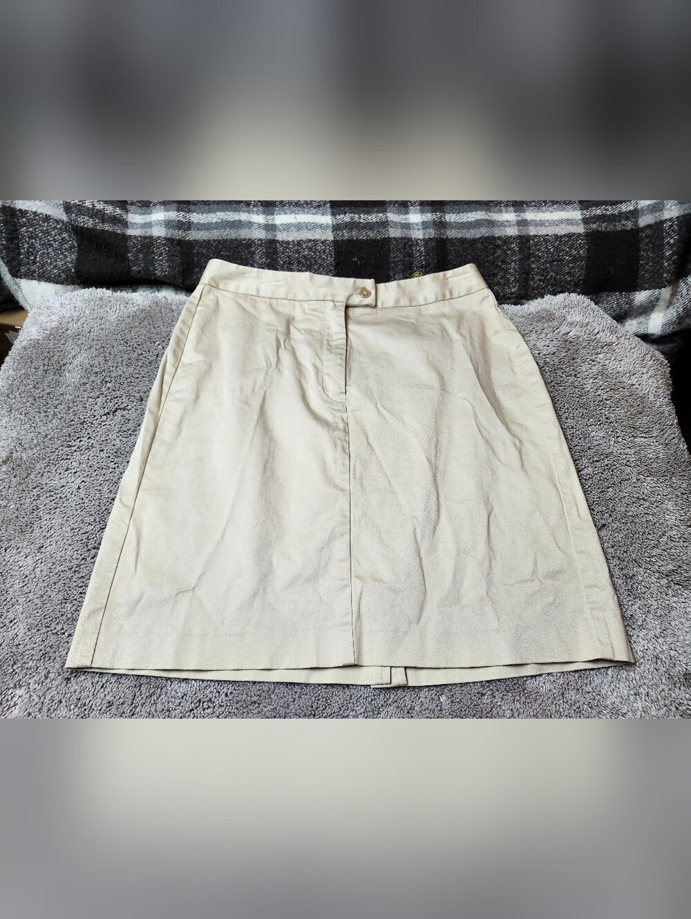 Talbots Classic A-Line Cream Skirt